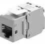 Goobay Keystone-Modulis RJ45 CAT 6A, STP, Slim, Gaiši Pelēks (77946)