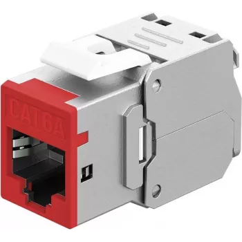 Goobay Keystone modulis RJ45 CAT 6A, STP, Slim, Sarkans (77948)