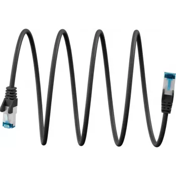 Goobay Ultra-Flexible CAT 6A Patch Cable S/FTP (PiMF), melns (79249)