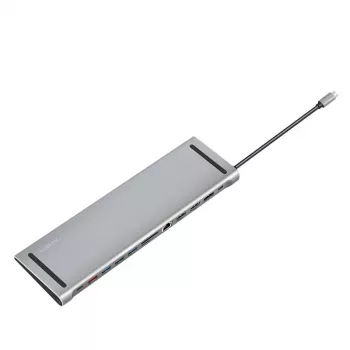 USB-C 3.2 dokstacija, 12 porti, PD 100W