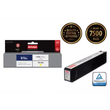 Activejet AH-973YRX dzeltenā tinte (HP 973XL F6T83AE nomaiņa; Premium; 105 ml)