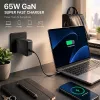 Qoltec GaN 65W USB-C lādētājs PD PPS 5V-21V 3A/3.25A