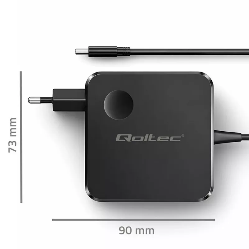 Qoltec GaN 65W USB-C lādētājs PD PPS 5V-21V 3A/3.25A