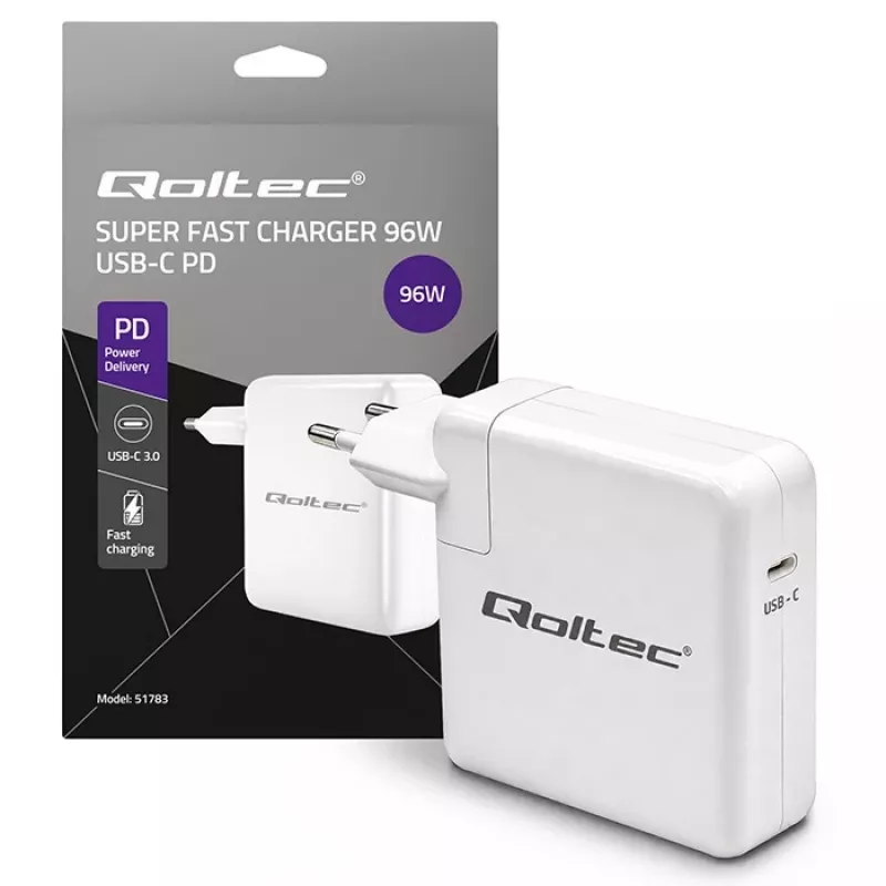 Lādētājs USB-C 96W 5V/20V 3A/4.8A