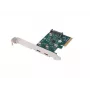 Tīkla karte PCI Express x1 -> 2x USB-C 3.2 Gen 2x1 ar LED un zema profila stiprinājumu