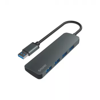 SAVIO AK-053 USB 3.1 Gen.1 4 portu USB centrmezgls