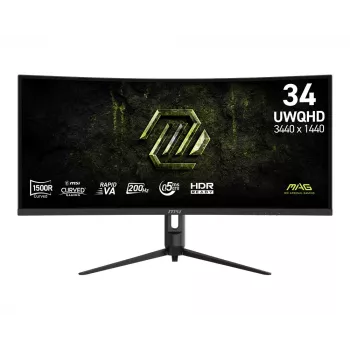 MSI MAG 342CQRF E20 34 collu izliekts monitors UWQHD/200Hz/melns