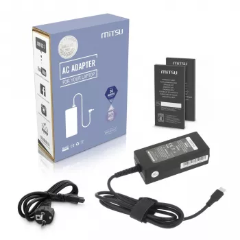 Mitsu 45W USB-C PD lādētājs klēpjdatoram 5V-9V-12V-15V/3A, 20V/2.25A