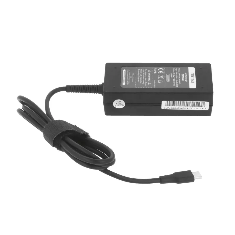 Mitsu 45W USB-C PD lādētājs klēpjdatoram 5V-9V-12V-15V/3A, 20V/2.25A