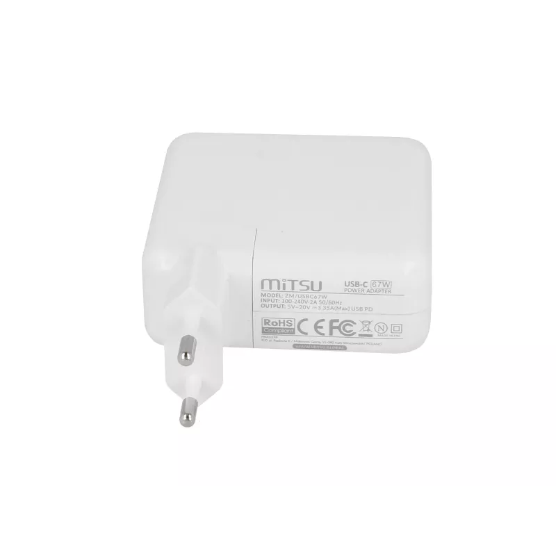 Lādētājs klēpjdatoram 67W USB-C 5V-9V-12V-15V/3A, 20V/3.35A PD