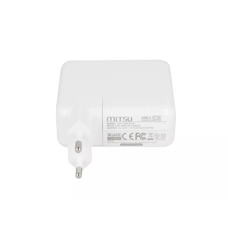 Lādētājs klēpjdatoram 87W USB-C 5V-9V-12V-15V/3A, 20V/3.25A, 20.2V/4.3A PD