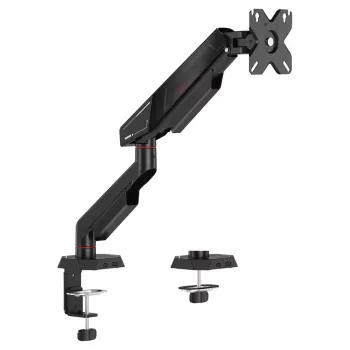 Savio UM-05 monitora turētājs galdam, 17"-40", 2-11 kg, ar atsperi, melnā krāsā