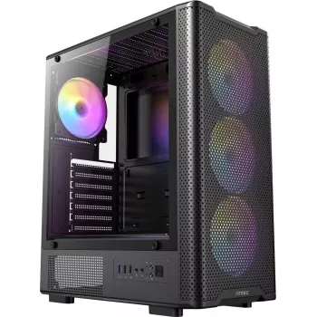 ANTEC VX-310 ARGB ATX, Micro-ATX, ITX Mid Tower Gaming PC korpuss, melns (0-761345-10232-2)