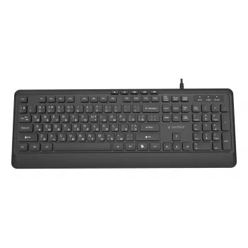 Gembird KB-MCH-05-CYRL Multimēdiju USB tastatūra, kirilicas taustiņi, melna