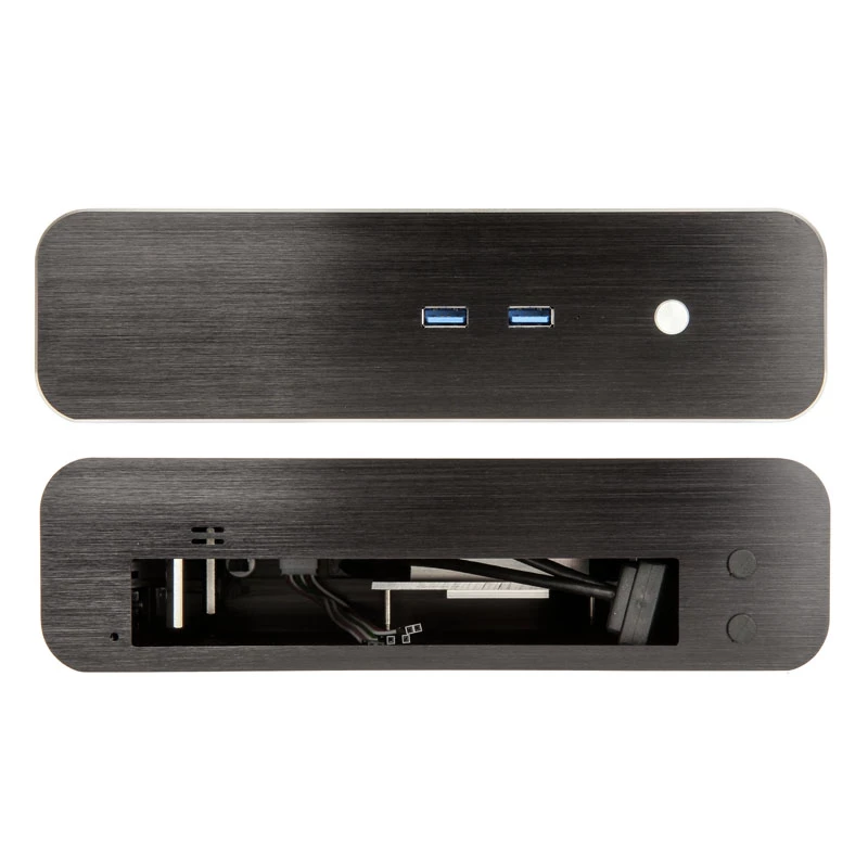 Akasa Euler S bezventilatora Thin-Mini-ITX korpuss, OEM - melns