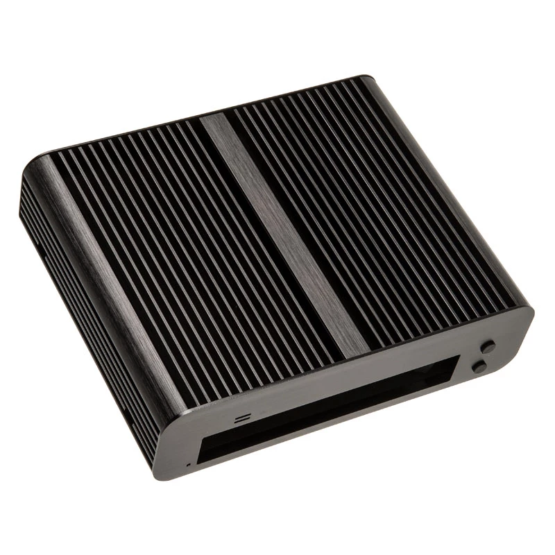Akasa Euler S bezventilatora Thin-Mini-ITX korpuss, OEM - melns