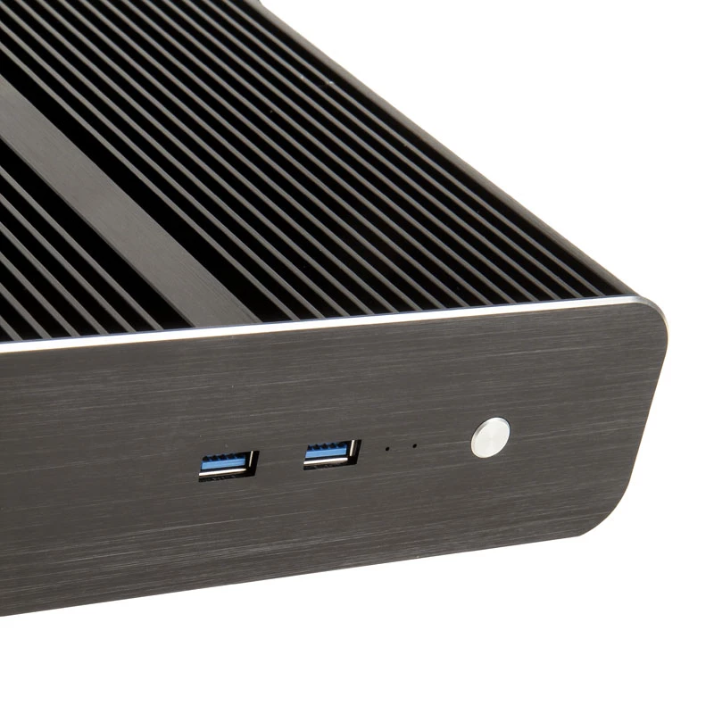 Akasa Euler S bezventilatora Thin-Mini-ITX korpuss, OEM - melns