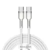 USB-C uz USB-C kabelis Baseus Cafule, 100W, 2m (balts)