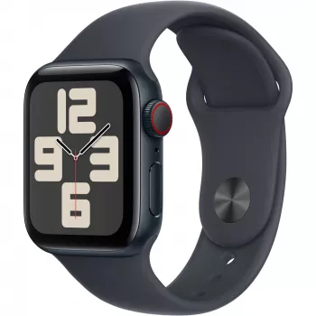 APPLE Watch SE GPS + Cellular 40mm Midnight Aluminium Case ar Midnight Sport Siksnu - S/M