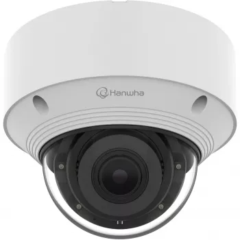 Hanwha Wisenet tīkla kupola kamera 5MP, 1/2.8 collu, fiksēta, diena/nakts, 2592x1944, H.265, 3.2-10mm, AI, IR, IK10, IP66