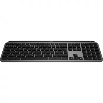 Logitech Master Series MX Keys S Mac - Pilna izmēra tastatūra - bezvadu - Bluetooth LE - AZERTY - franču - Kosmosa pelēka (920-011625)