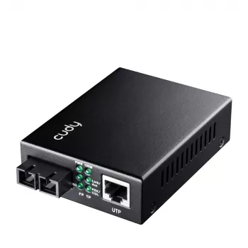 Cudy MC100SA-20 tīkla mediju pārveidotājs 100 Mbit/s 1310 nm Vienmoda Melns