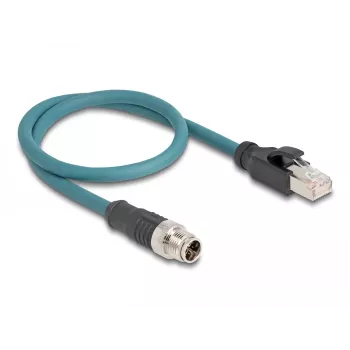 DeLOCK 60077 Kabeļa adapteris M12 RJ-45 Melns - tirkīzs (60077)