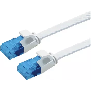 VALUE Patch Cable Cat.6A (Class EA) UTP, īpaši plakans, Balts, 0,5 m (21.99.2060)