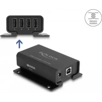 DeLOCK 64226 Serieller Konverter/Repeater/Isolator USB 2.0 Schwarz (64226)