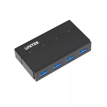 UNITEK Y-HB03001 USB 3.2 Gen 1 interfeisa centrmezgls, Type-B, 5000 Mbit/s, melns