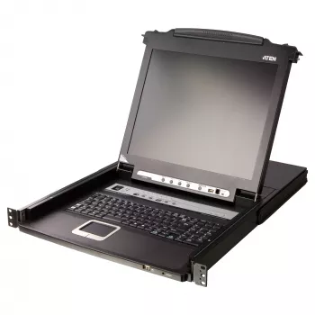 ATEN CL5708MW 43cm platā LCD KVM slēdzis, USB-PS/2, VGA, 8 porti, UK izkārtojums