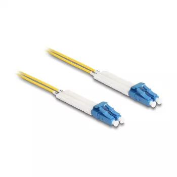 Delock LWL kabelis LC Duplex uz LC Duplex Singlemode OS2 ar leņķa spraudni 1 m