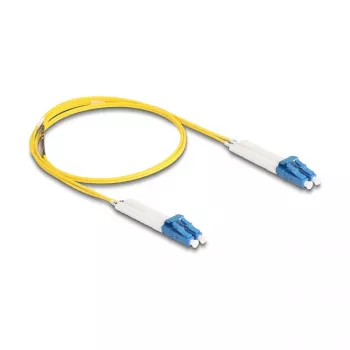 Delock LWL kabelis LC Duplex uz LC Duplex Singlemode OS2 ar leņķa spraudni 1 m