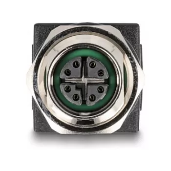 Delock M12 Adapter X-coded 8 kontaktu ligzda uz RJ45 ligzdu taisns