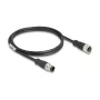 Delock M12 kabelis D-kodēts 4 kontaktu spraudnis pret ligzdu PVC 1 m