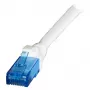 EFB RJ45 savienojuma kabelis Cat.6A U/UTP LSZH Premium 500MHz balts 7,5m