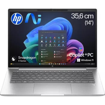 HP ProBook 4 G1q Snapdragon® X X1-26-100 piezīmjdators Next Gen AI 35,6 cm (14 inch) (D6JU7ES#ABD)
