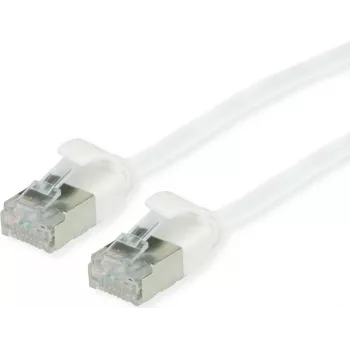 ROLINE Green - Patch-Cable - RJ-45 (vīrišķais) uz RJ-45 (vīrišķais) - 30 cm - U/FTP - CAT 6a - bez halogēna, liets, bezķēdes, savīts - balts (21.44.1699)
