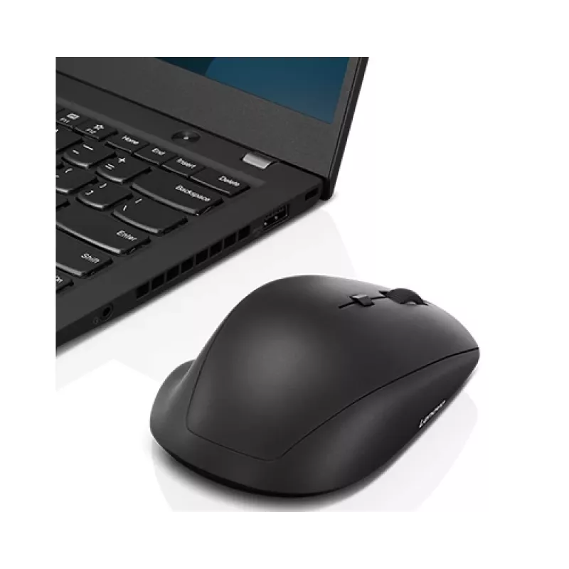 Lenovo 600 bezvadu mediju pele, biroja, labā roka, RF bezvadu, optiskā, 2400 DPI