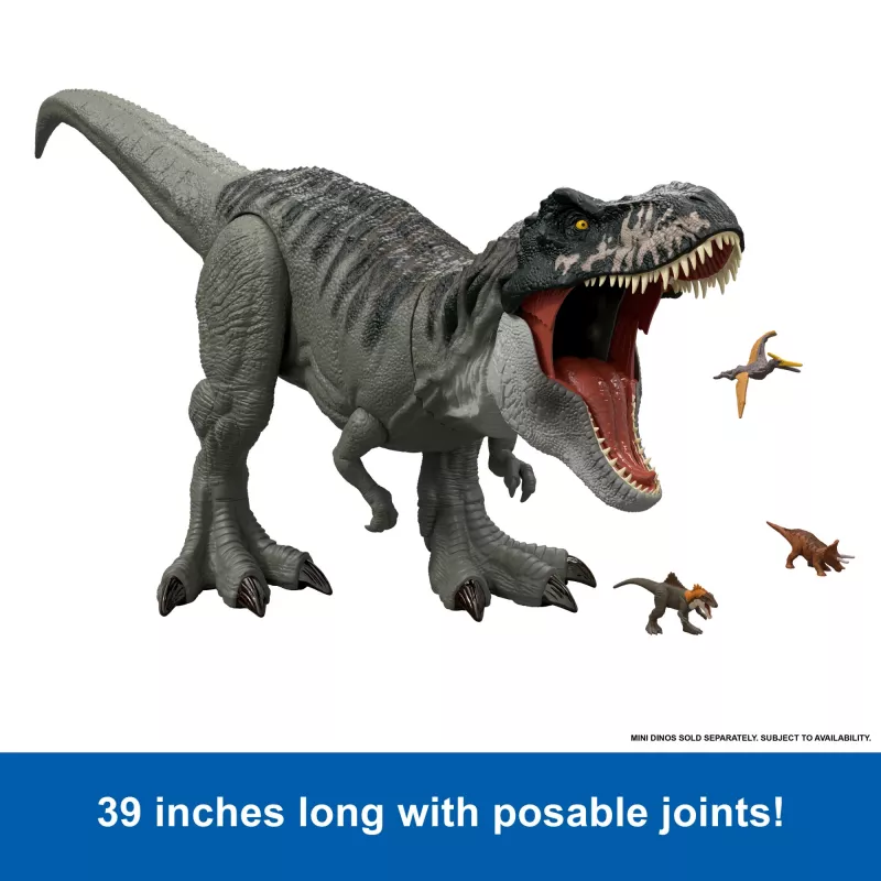 Jurassic World Rebirth Super Colossal Tyrannosaurus Rex Figūra, T-Rex Dinozaurs Rotaļlieta