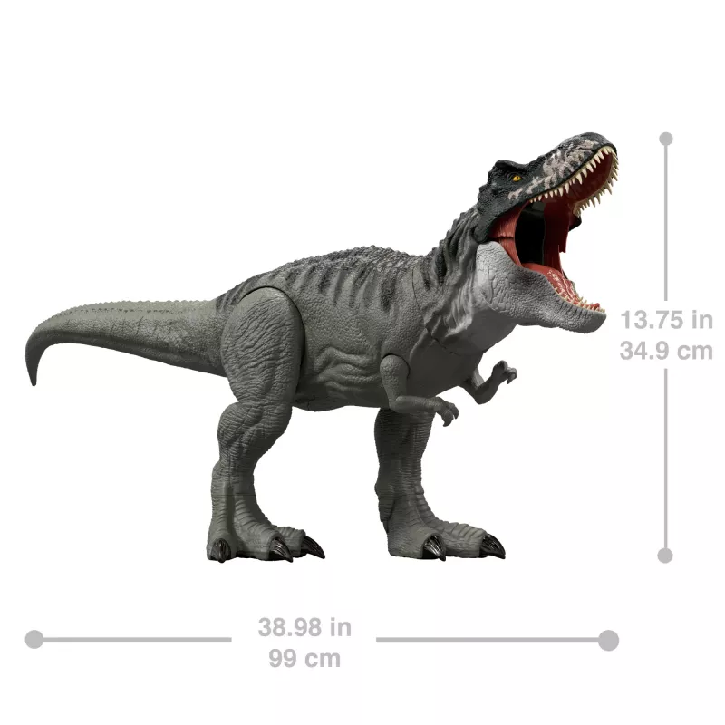 Jurassic World Rebirth Super Colossal Tyrannosaurus Rex Figūra, T-Rex Dinozaurs Rotaļlieta