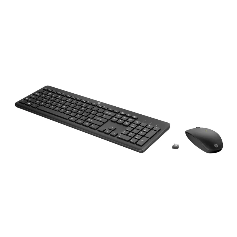 HP 230 Bezvadu tastatūras un peles komplekts, pilna izmēra, RF bezvadu, membrānas, melns, pele iekļauta