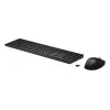 HP 650 Bezvadu tastatūras un peles komplekts, pilnizmēra (100%), bezvadu, RF, membrānas, melns, pele iekļauta