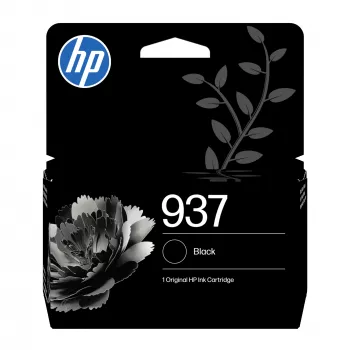 HP 937 Black oriģinālā tintes kasetne, standarta ietilpība, melna, 1 gab., 1250 lapas, vienas pakas