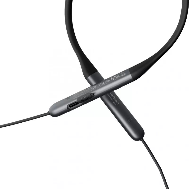 Verbatim TruSound ANC Kakla Skaļruņi Melni, Bezvadu, 20 - 20000 Hz, Mūzika/Ikdiena, 46.5 g, Headset, Melns