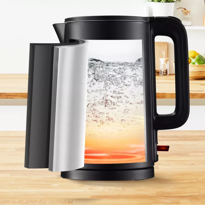 Tefal Thermo Protect KO1408E0 elektriskā tējkanna 1.5 L 1500 W Melna