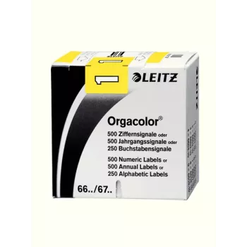 Leitz Orgacolor pašlīmējošā etiķete Noapaļots taisnstūris Dzeltena