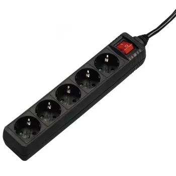 Hama 00137267 pagarinātājs 1.4 m 5 kontaktligzdas iekštelpām Melns