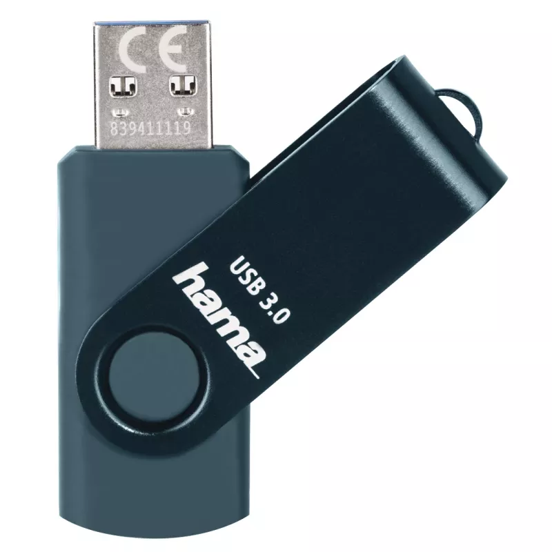 Hama Rotate USB zibatmiņa 64 GB USB Type-A 3.2 Gen 1 (3.1 Gen 1) Zila