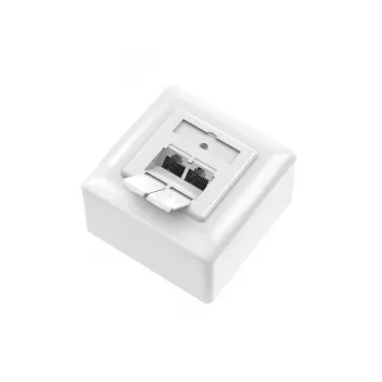 Hama 00300029 kontaktligzda 2 x RJ-45 balta